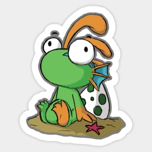 murky relax in the beach Sticker